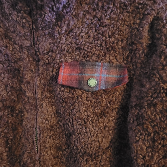 Pendleton Maroon Teddy Wool Coat Women Medium - Picture 2 of 7